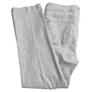 NYDJ Womens 8 Gray Stone Print‎ Mid Rise Straight Leg Stretch Jeans